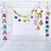 Hanging Parrot Bite Toy Colorful Parakeet Chew Toy Bird Accessories Bird Ring Bell  Relieve Boredom