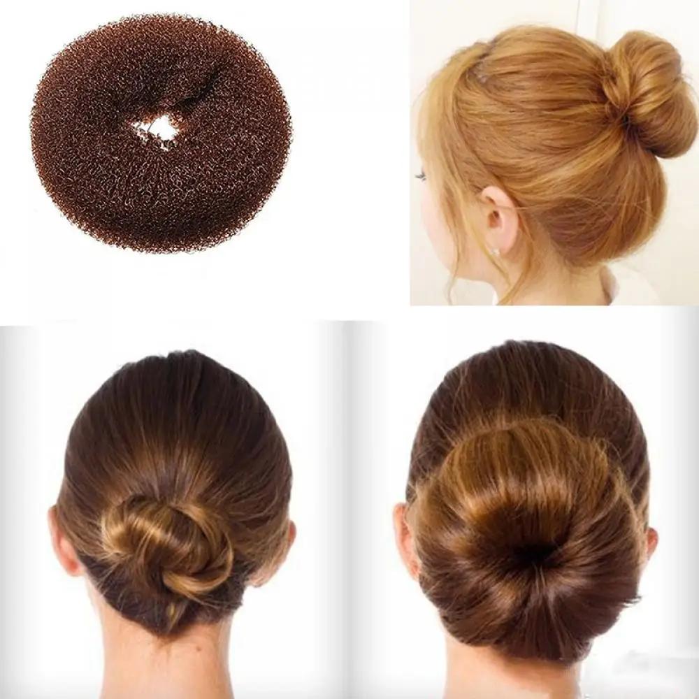 1-3Pcs Plate Hair Donut Bun Maker Rollers DIY Magic Elastic Foam Sponge Princess Hair Accessories Hair Styling Tools S/M/L Black