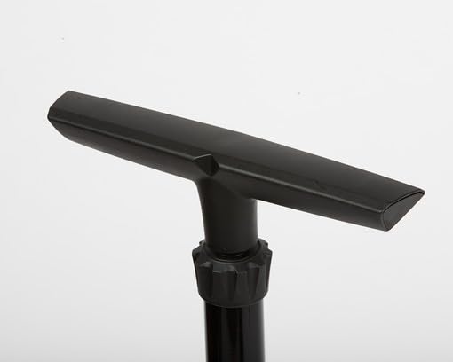 Panaracer Bicycle Pump (Compatible with All Valves), Includes Gauge, High-Pressure Capacity, and Ball and Inflatable Tube Adapters, Aluminum, Black, B