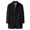 High-Quality Men's Double-Faced Wool Coat with Down Liner: Autumn/Winter Business Casual Stand Collar