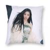 Federa Cuscino Kpop Girl B-Babymonster Stampa Poliestere Copricuscino Regalo Copricuscino da Divano Casa Cerniera 40X40cm