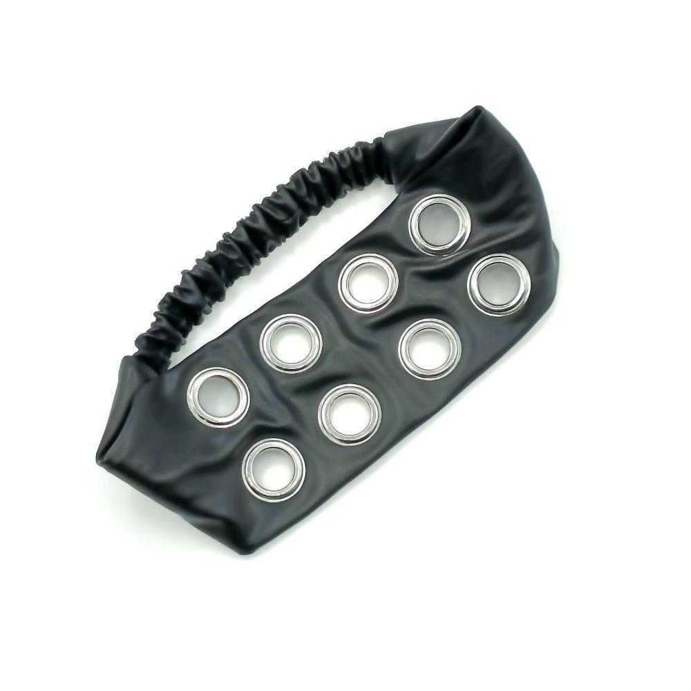 Metal Punk Headwrap with Eyelets Steampunk Grunge Style Headbands  Girls