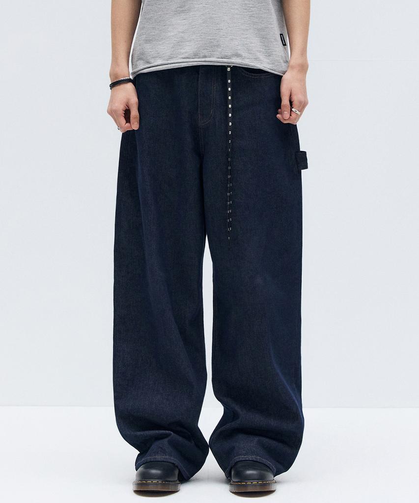 MAISON MINED Back-Point Denim Pants Indigo