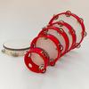 1Pc Wooden Tambourine 4/6/8/10-Inch Beige Rim With Metal Jingles Musical Educational Percussion Instrument For Concert Church Pa