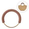 1Pc Exquisite Pearl Round Bag Handle Metal Ring Braided Colorful Beads For Women Handbag Purse Frame Diy Handmade Bag Accessories