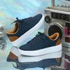 Lace-up White Shoes Casual Sneakers for Women PU Leather Walking Shoes Breathable Daily Flats Men Casual Sports Shoes Waterproof
