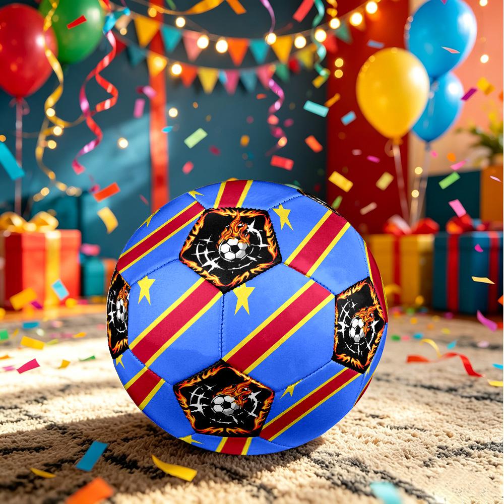 1pc Sports Theme Congo Size 5 Soccer Ball Professional Match Training Football Indoor &Outdoor Sports Ball Lightweight Durable c667