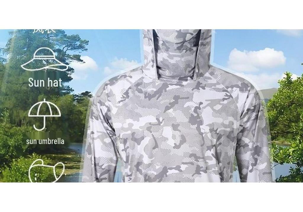 Men's Camouflage Sun-Protective Quick-Dry Ice Silk Fishing Apparel