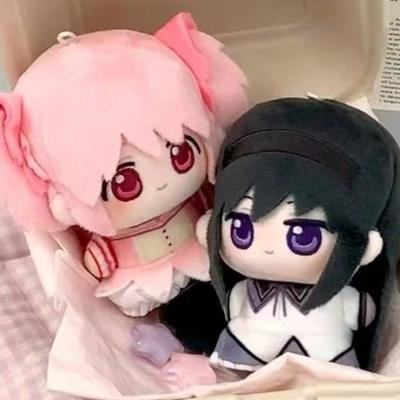 Puella Magi Madoka Magica 10cm Plush Doll Madoka Kaname Homura Akemi Mini Cotton Toy Anime Character Stuffed Pendant Collectible Gift for Anime Fans
