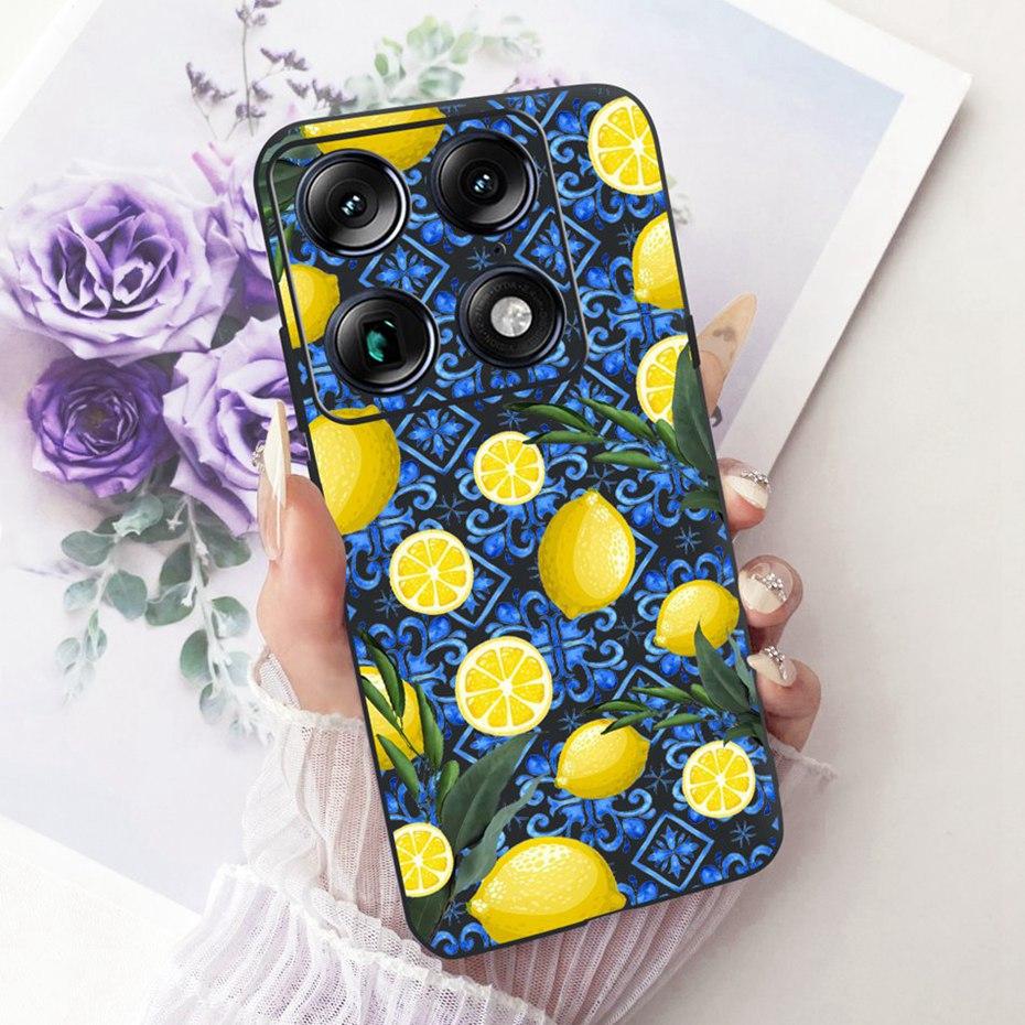 Fashion Letter Phone Case For Motorola Signature XT2603-2 Back Cover For Motorola Signature 5G Soft Black Silicone Cases