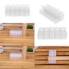 2Row 10Grid Portable Plastic Box Holder Storage Container Case(White)
