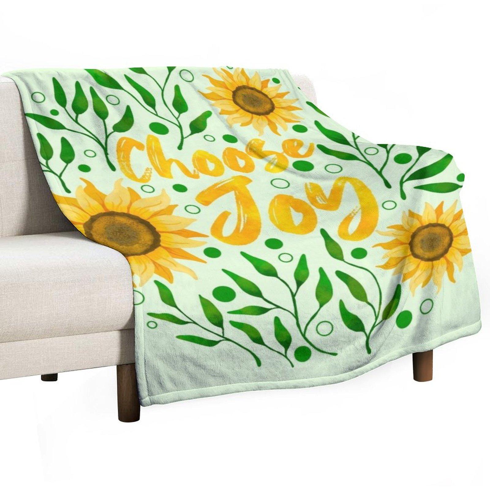 Choose Joy Floral Throw Blanket Furry Blankets For Bed Luxury St Extra Large Throw Blankets 30x40in