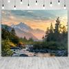 Natural Wilderness Earth Scenery Rural Scenery Living Room Bedroom Photography Background Photo Booth Props Party Banners