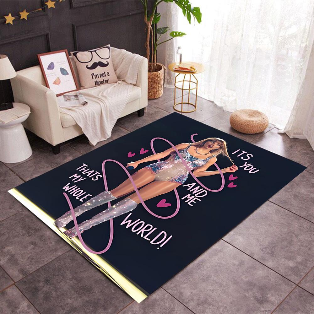 Taylor Swift Angel Themed Anti-Slip Rugs - Polyester Home Decor, Suitable for Bedrooms, Living Rooms, Doorways, Studios, and Decorations