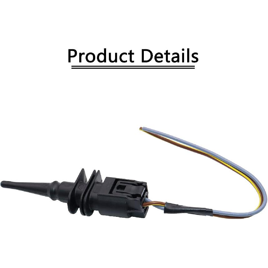 Outside Ambient Air Temperature Sensor & Connector Pigtail Plug 65816905133 65816905050 Compatible with BMW 128i 323i 325i 328i 330Ci 528i 530i 550i