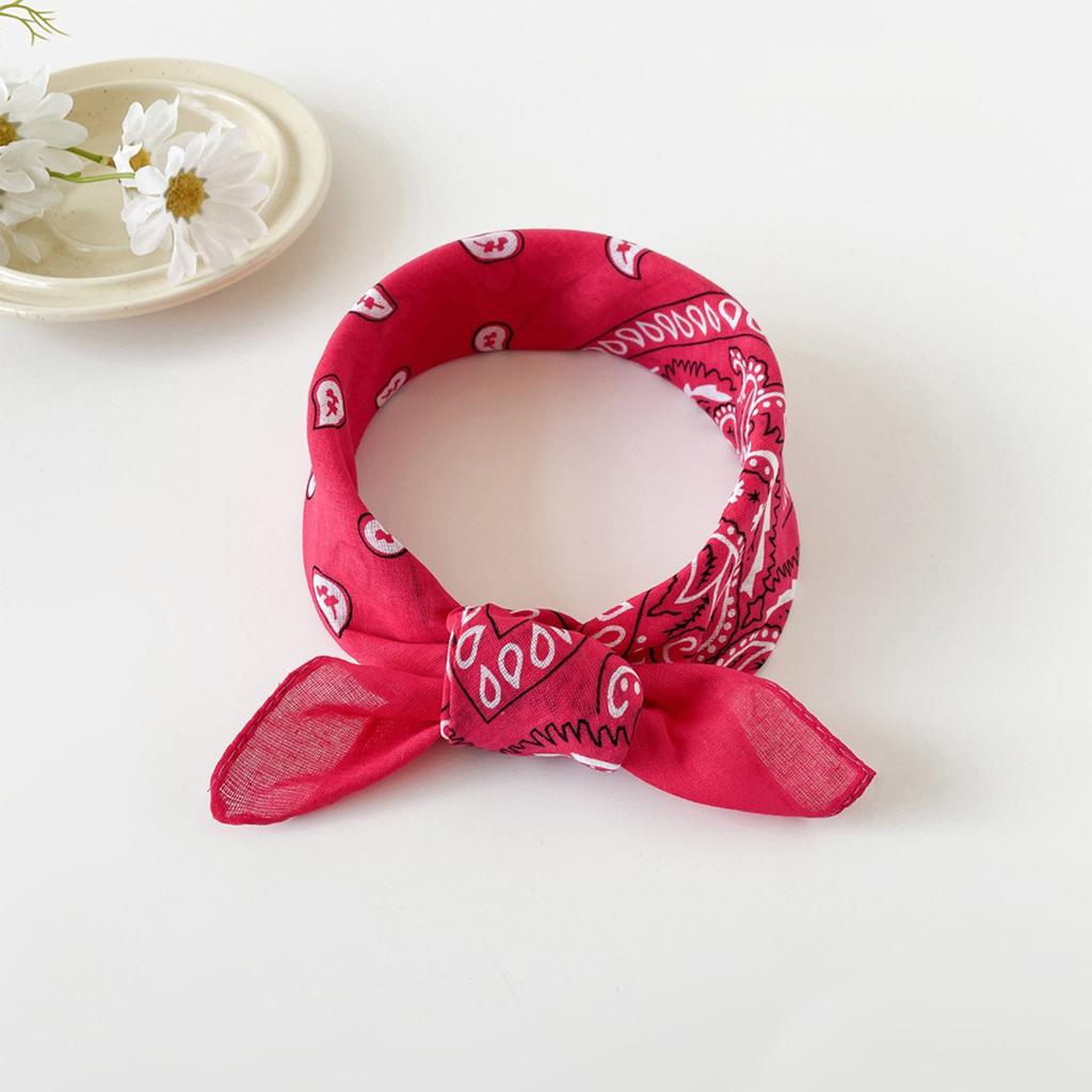 Cotton Paisley Print Bandana Headband Unisex Square Scarf for Outdoor Activities and Daily Wear