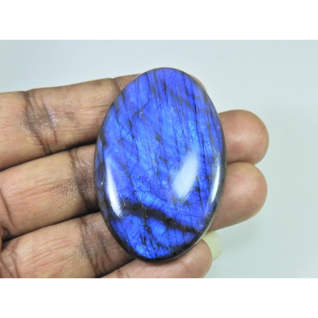 125Cts.Natural Labradorite Multi Fire Oval Cabochon Loose Gemstone 33X54X7MM D-243