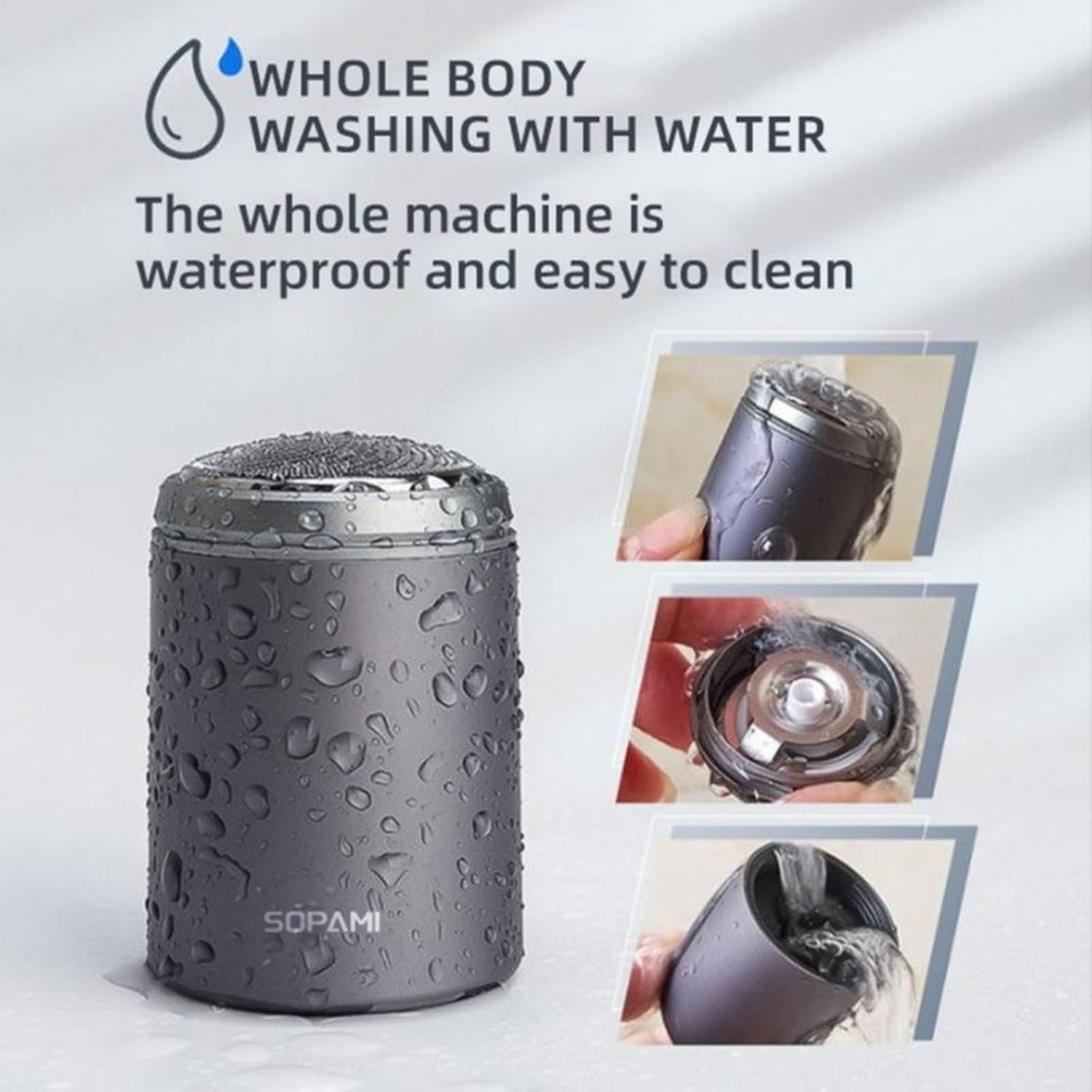 Мини-бритва SOPAMI, Мини-электробритвы для мужчин, Мини-электробритва, Водонепроницаемая электрическая бритва-триммер с USB C зарядкой