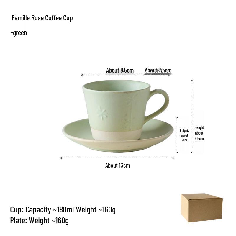 

OLOEY Japanese Macaron Ceramic Coffee Cup & Saucer Set