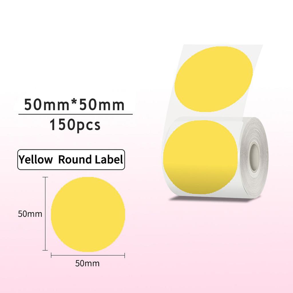 Thermal Label Paper Round Label Barcode Price Size Name Blank Labels Waterproof Tr Resistant Compatible with   M221/M110/ 0/M200/M220 and DETO