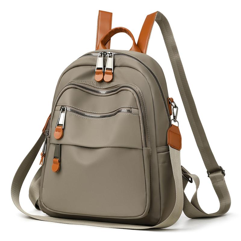 Stylish Nylon Backpack for Women – Lightweight & Water-Resistant Design with PU Accents and Multi-Pocket Storage, Ideal for Daily Use