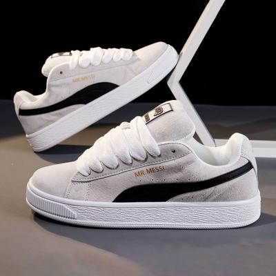 New Men's Shoes Couple Bread Shoes Low-top Platform Fashion Versatile Casual Board Shoes Men's Trend Retro White Shoes
