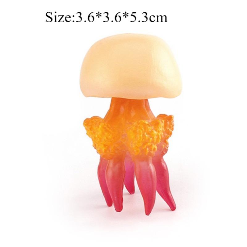 Simulated Jellyfish Fridge Stickers Artificial Marine Animal Models Starfish Sea Anemone Fridge Magnets Children Gifts