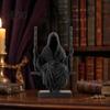 Talos 3D Printed Sitting Reaper Statue, Faceless Man In Black Robe On Swing Figurine, Gothic Cloak Sculpture Ornament, Dark Style Figurine Decoration