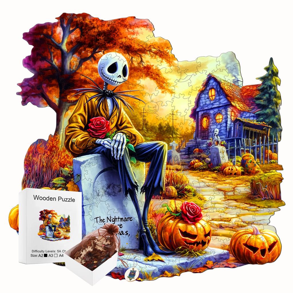Unique Shape Wooden Jigsaw Puzzle Home Wooden Decor Christmas and Halloween Gift Toy For Teen And Kid