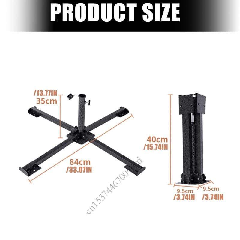 Large Outdoor Umbrellas with Heavy Type Steel Crosses Base Regulable Tilts for Patios Garden Beach Camping P9YB
