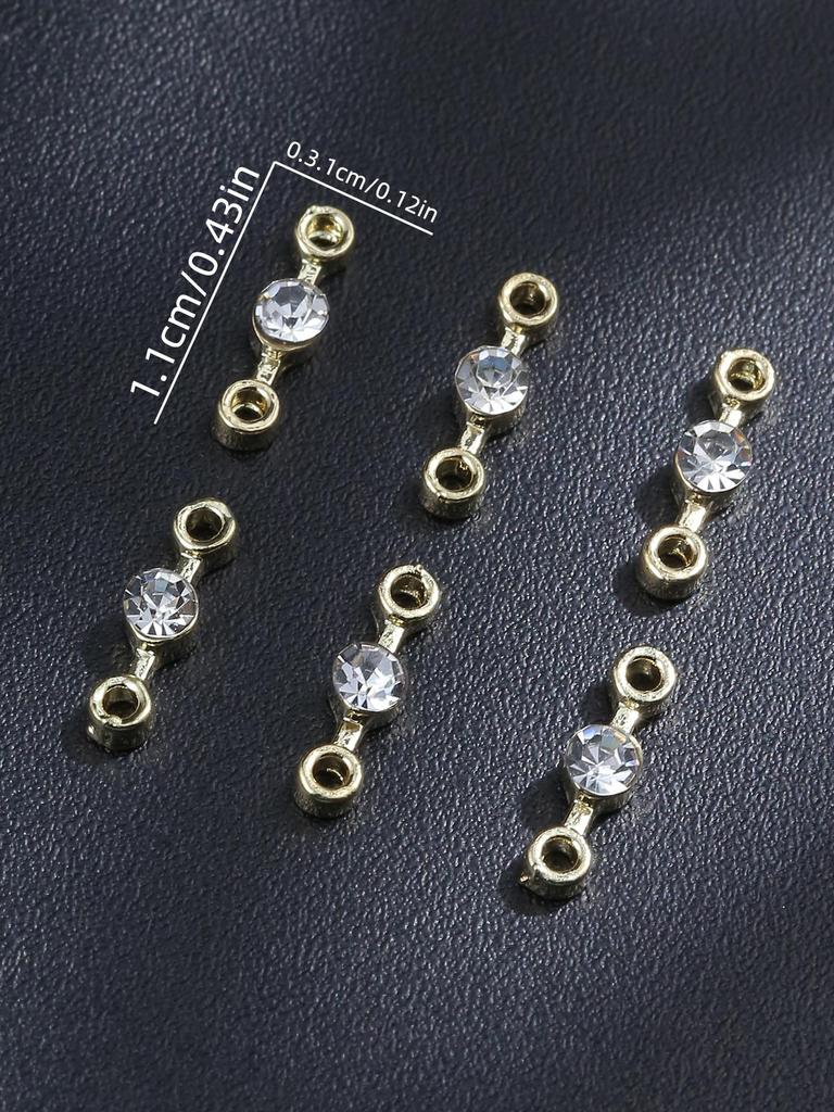 Gold Nail Charms 10pcs 3D Alloy Nail Art Decorations DIY 2025 Gift For Girls