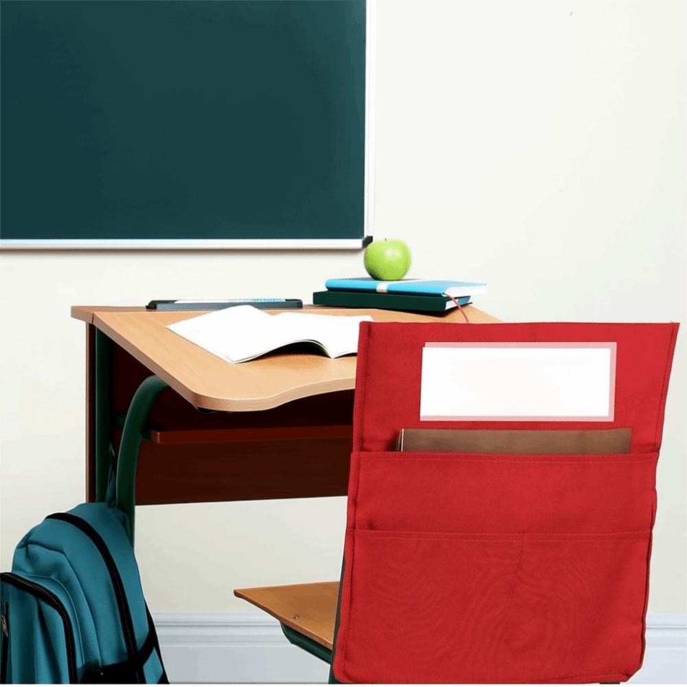 1  Name Card Slot Chair Pockets for Classrooms 3 Pockets Student Chair Pockets  Classrooms