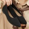 Solid Color Women's Pointed Toe Fly-knit Casual Flats