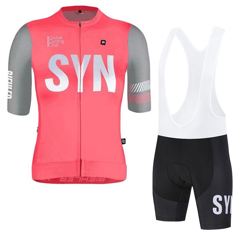SYN Cycling Suit Set Men's Cycling Short Sleeved Top Summer Cycling Sportswear Mountain Bike Cycling Jersey Cycling Bib