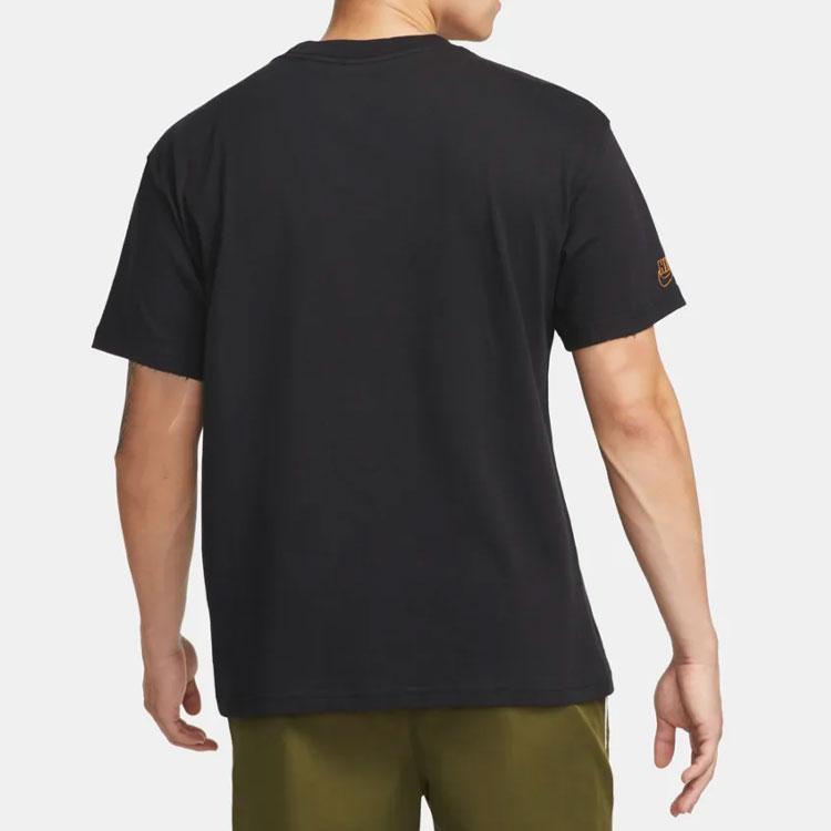 Nike T Shirts Men's Black Crew Neck Moderate Straight Fit DR7967-010