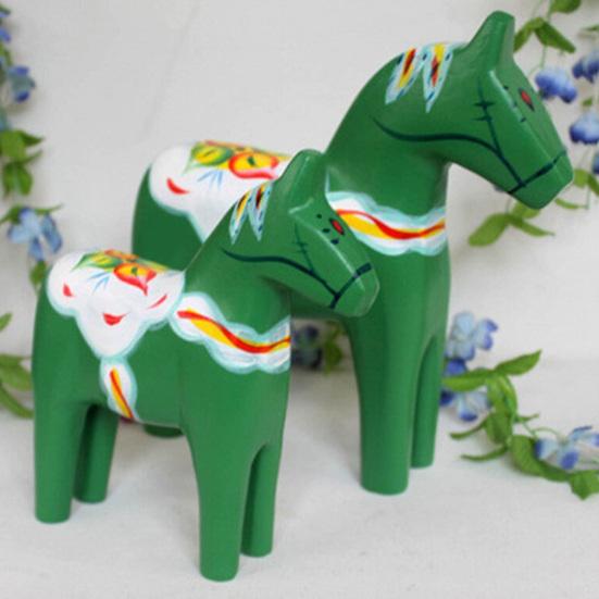 Figurina Cavallo di Troia Dala Dipinta a Mano Statua Cavallo in Legno Massiccio Decorativa Rustica
