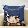 Xiangling Cute Genshin Impact Cushion Cover Natural Linen Organic Fabric DoubleSided Printing Room Sofa Decor Pillow Case