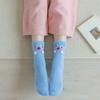 Ins Cartoon Eyes Mink Fur Socks Soft Pile Up Sleeping Socks Women Funny Hosiery Dot Socks Girls
