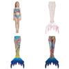 Costume da Bagno Sirena per Bambina 3 Pezzi Squame Coda di Sirena Set Bikini Bambini Spiaggia Piscina Cosplay Outfit da Bagno