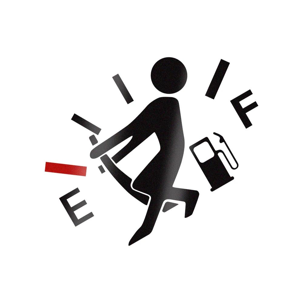 13x9.4cm Funny Gas Cap Car Sticker Refective Vinyl Decal Styling Decoration For Car Motorcycle Auto Accessories