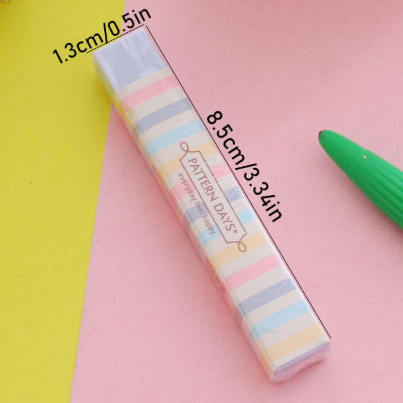20Pcs Soft and Durable Long Strip Eraser Kawaii Stationery Eraser Novelty and Cute Eraser Writing and Painting Eraser School Office Supplies Stationer
