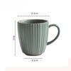 Kiln Changes Creative Striped Mug Ceramic Cup Latte Coffee Cup Breakfast Cup Milk Cups Teacup Household Water Cups Couple's Cups