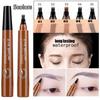 Microblading øyenbryn blyantfarge 4 spisser flytende bryn tatoveringspenn 5 farger maling sminke vanntett