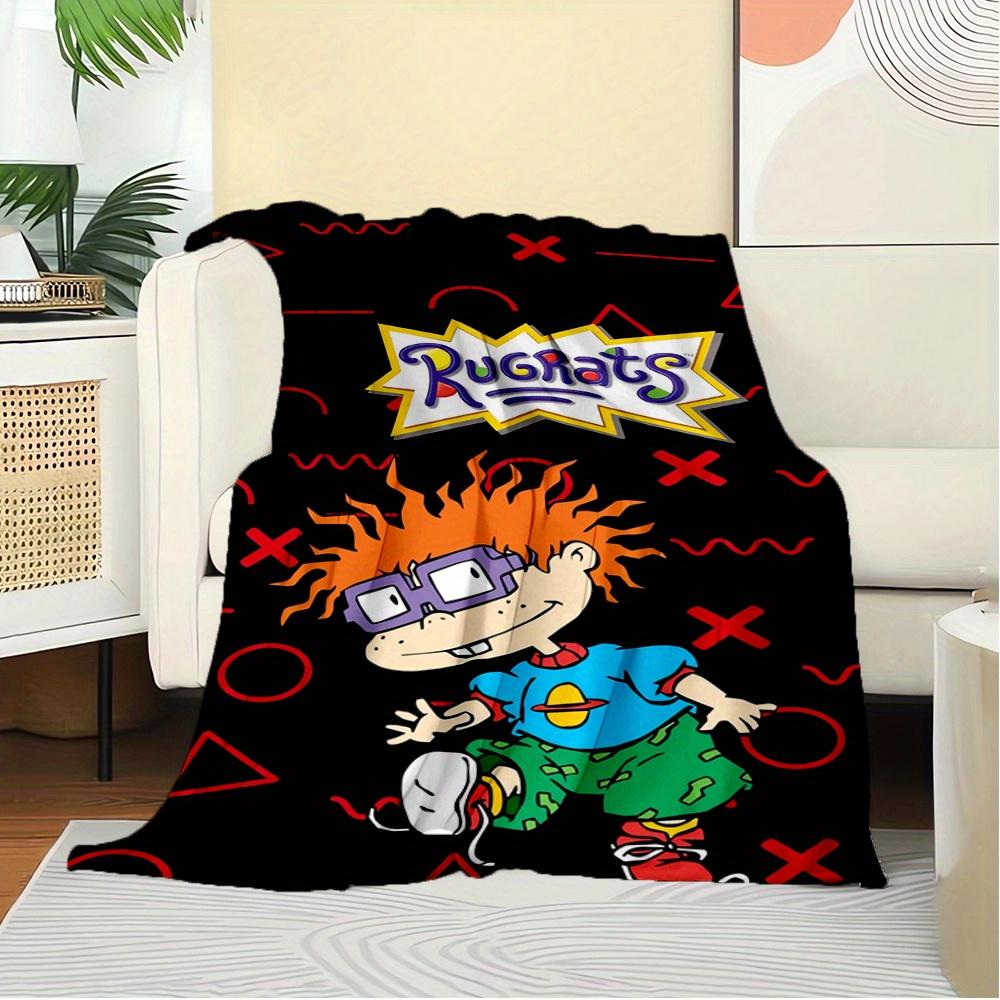 1pc Rugrats,Tommy,90sDigital Print Fleece Blanket - Contemporary Style, Suitable for All Seasons, Perfect for Home, Travel, or Camping - Mac
