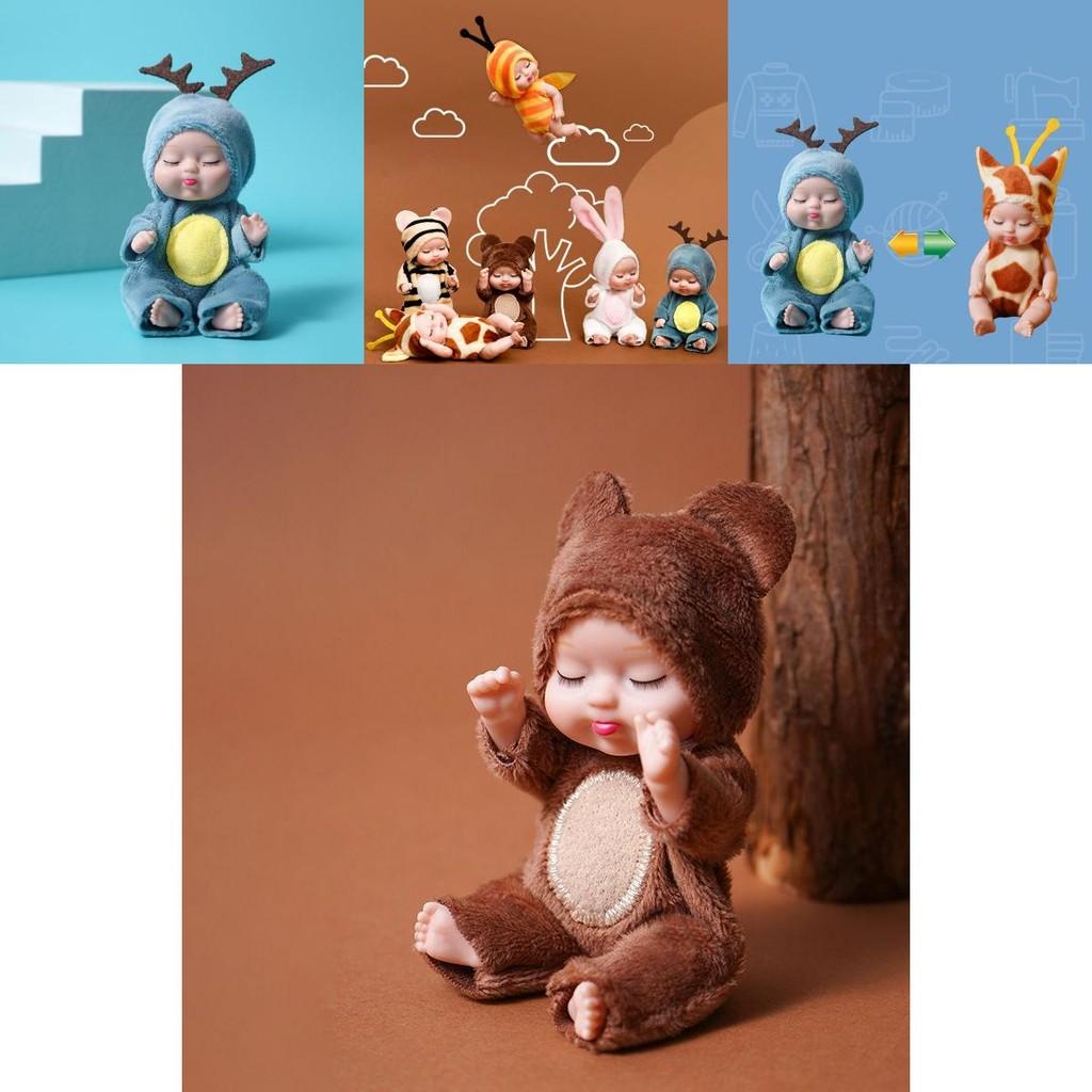 Crafted Lifelike Sleeping Newborn Baby Doll With Rotatable Limbs**