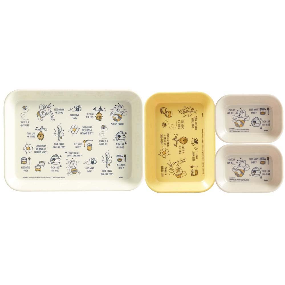 Skater Small Melamine Mini Plate System Dishware S Tray Plate 10.5cm x 7.5cm Disney Winnie the Pooh Design MTSI3 -A