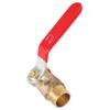 Ball Valve 12 Inner Outer Wire Thickening Brass Blowdown Valve with Red Handle for Air Compressor