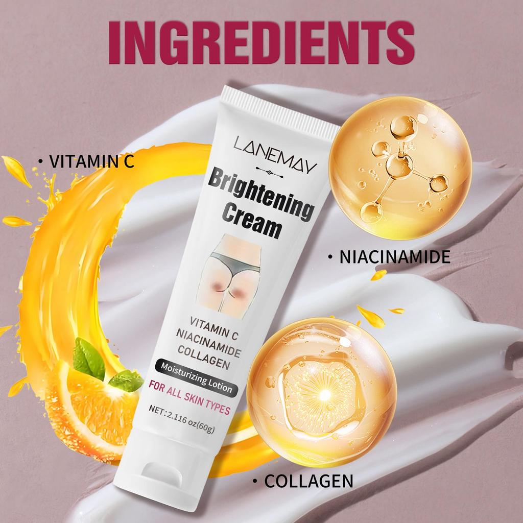 Brightening Cream-Lock In Skin Moisture-Impove The Softeness Of The Skin-For Body, Underamras And Thighs, 60g