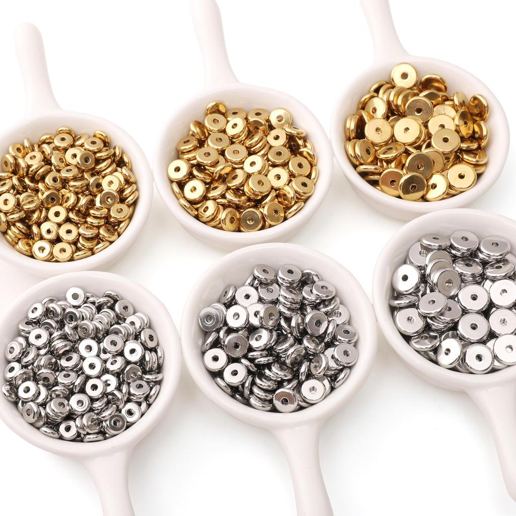5-100 Piezas Acero Inoxidable Espaciadores Circulares Planos Para Pulsera DIY Collar Accesorios para Hacer Joyería