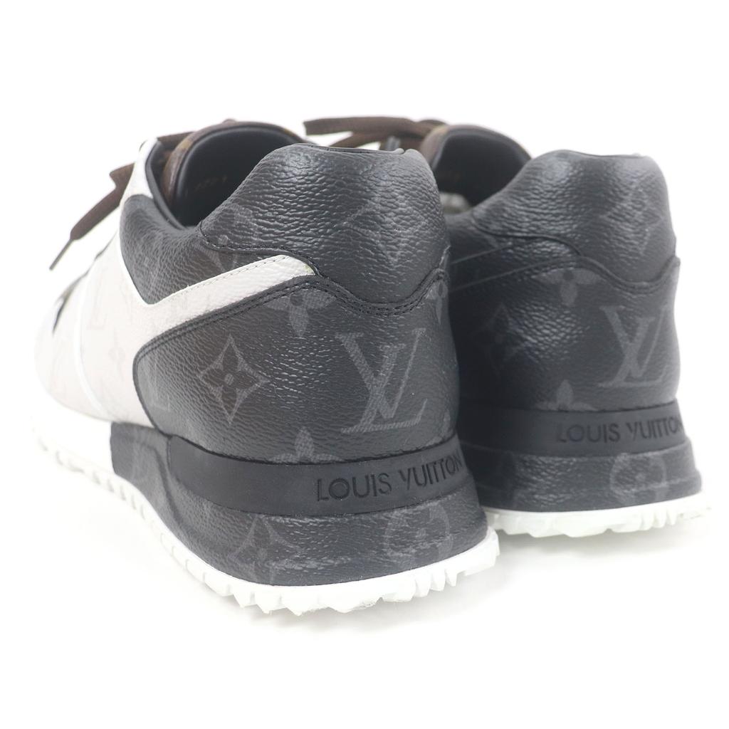 Ausgezeichnete LOUIS VUITTON Low-Cut-Sneaker LV Runaway Linie Weiß braun schwarz Leder Herren 7 Gebraucht